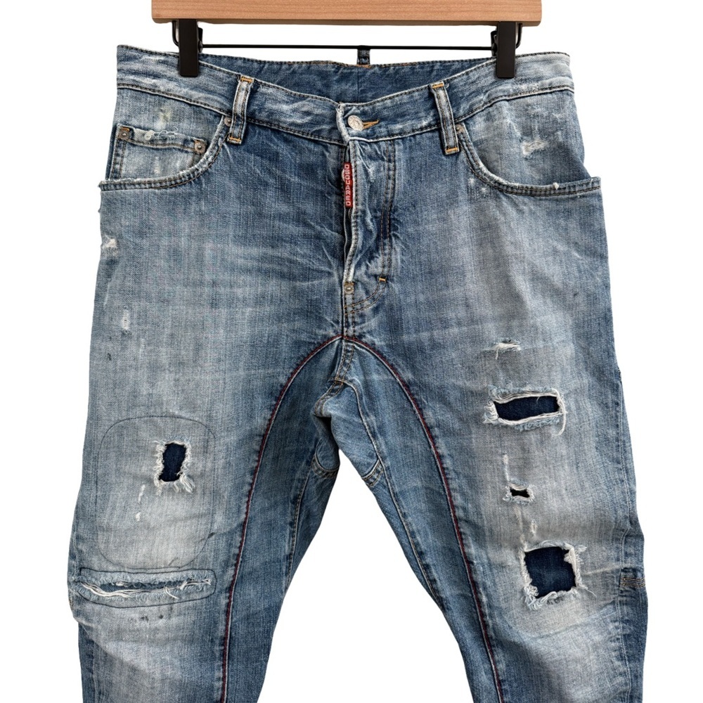 DSQUARED2 Relaxed Fit Distressed Denim Jeans